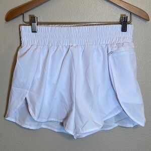 White Unbranded Athletic Running Shorts
